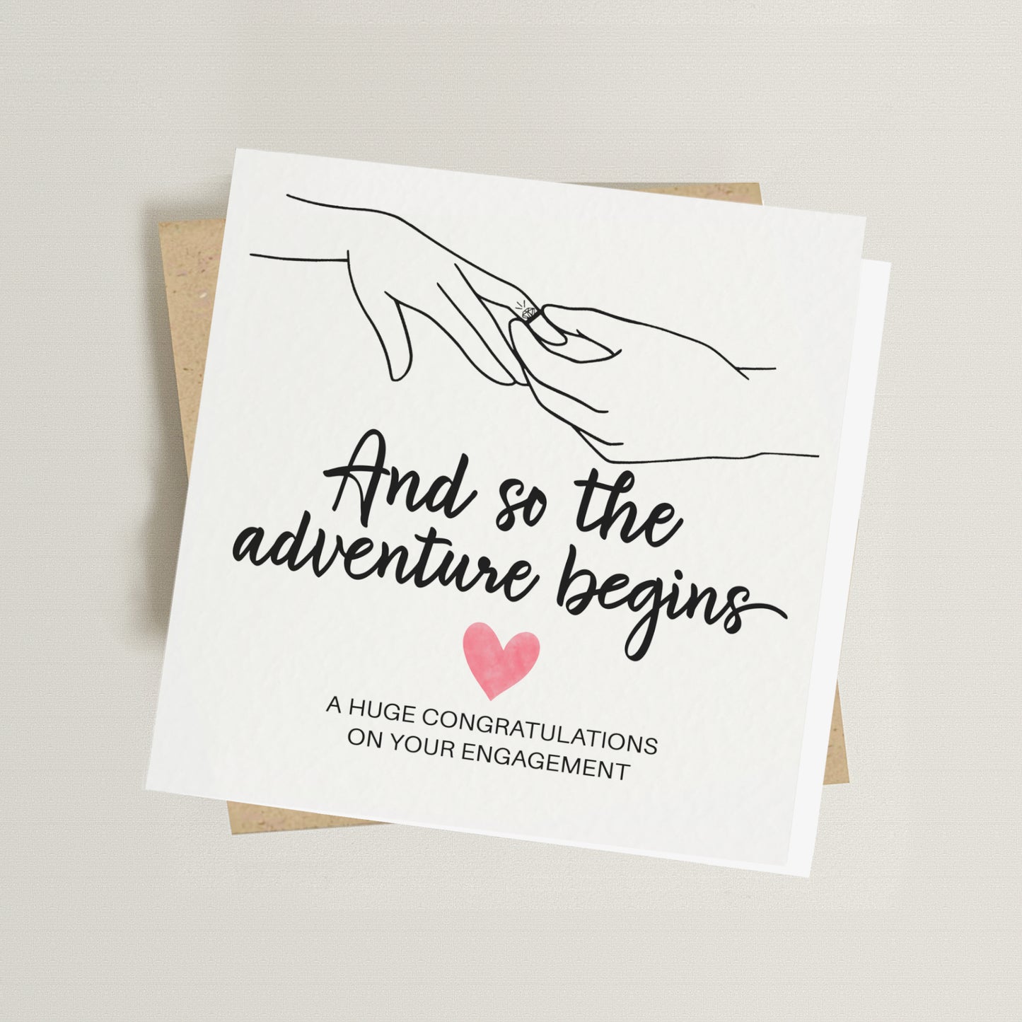 And so the Adventure Begins Engagement Card