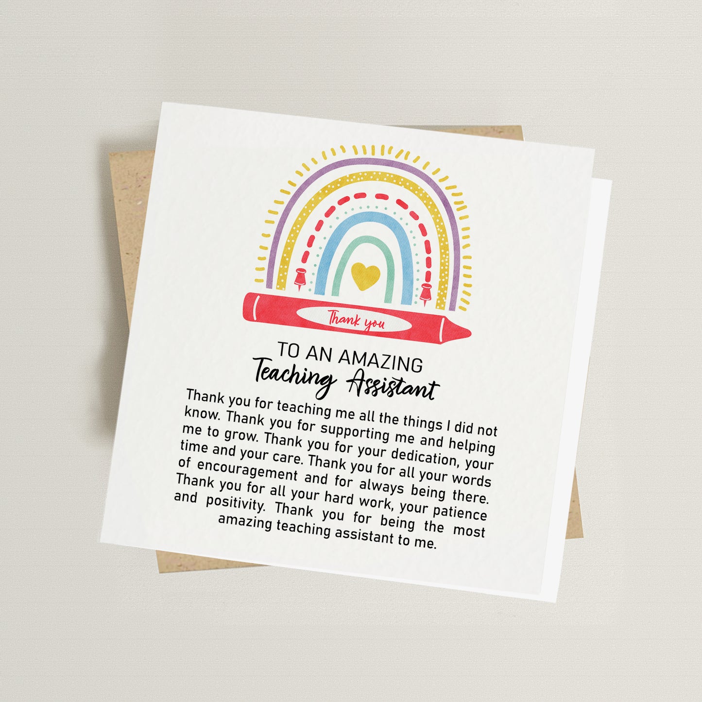Amazing Teaching Assistant (or Teacher) Card