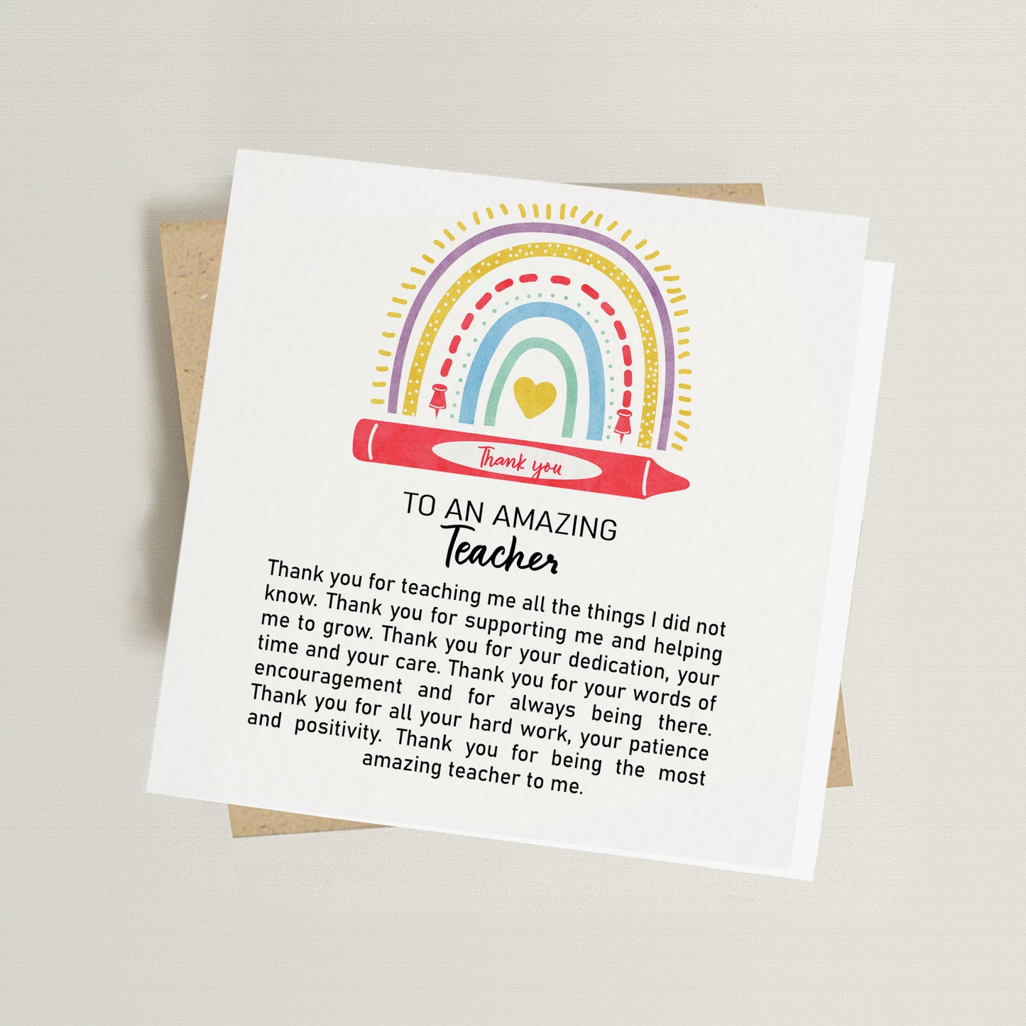Amazing Teaching Assistant (or Teacher) Card