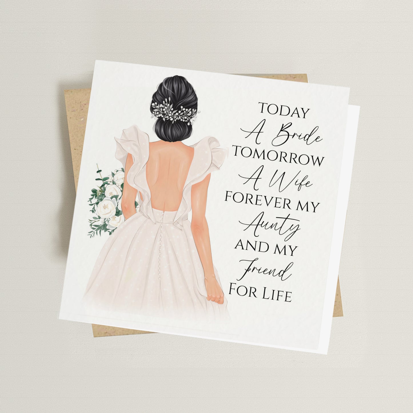 Today a Bride & My Aunty for Life Card