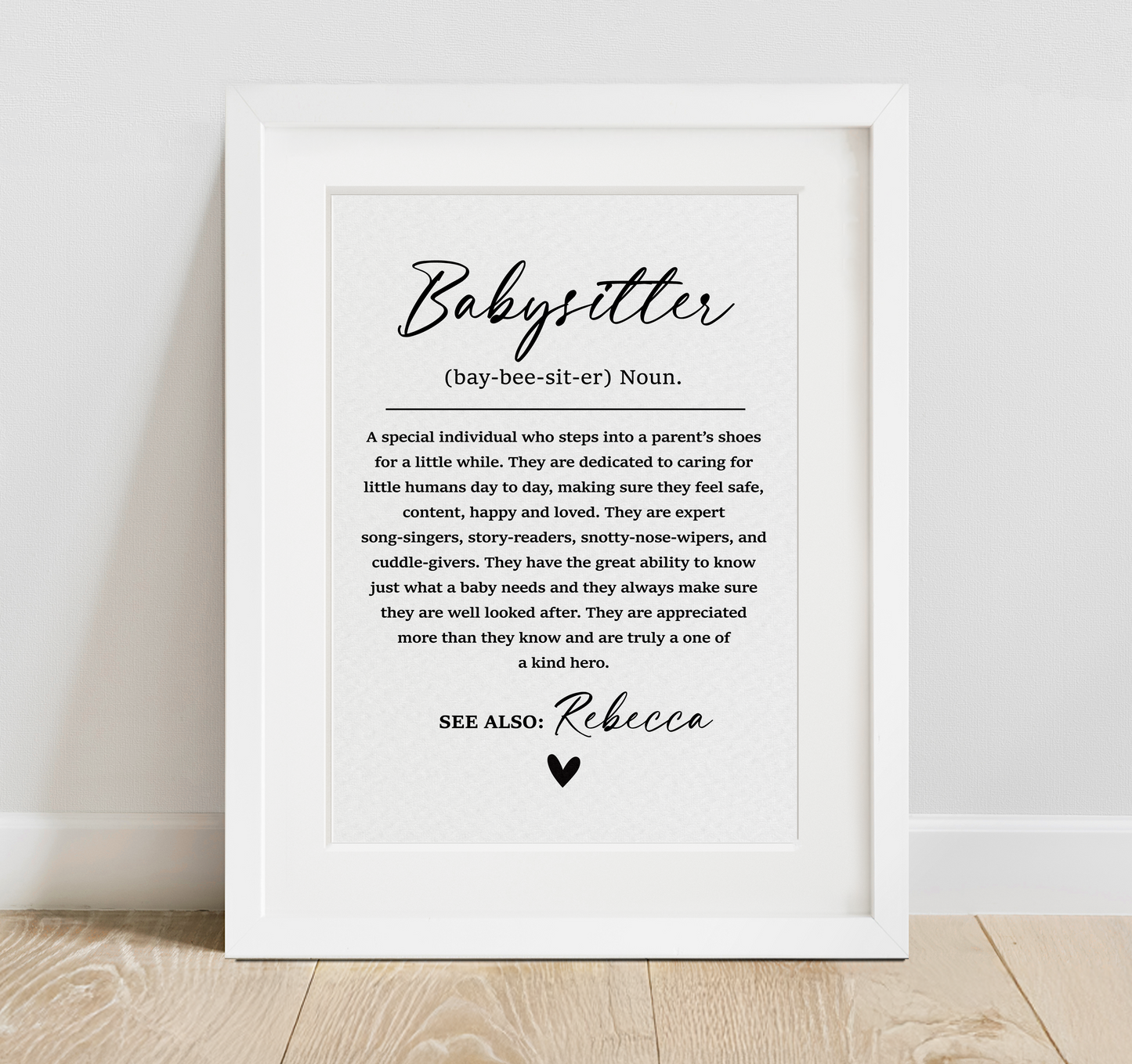 Babysitter Definition Print