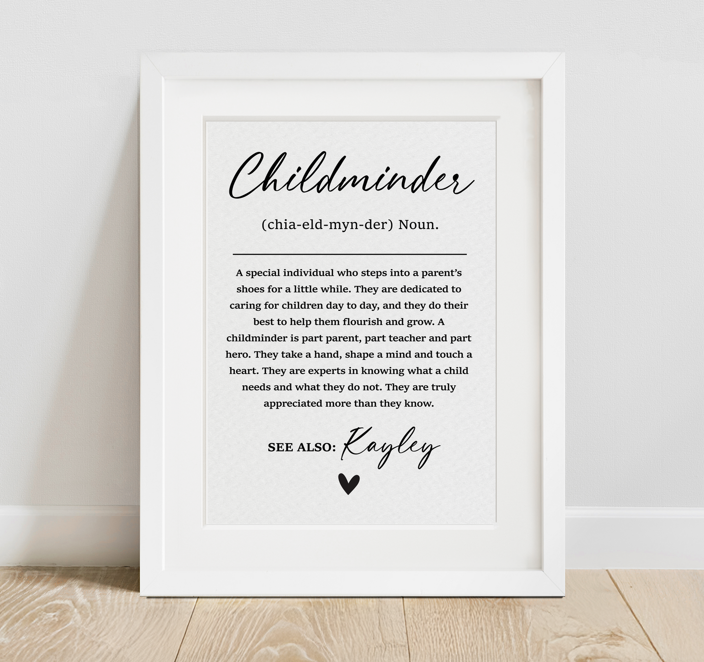Childminder Definition Print