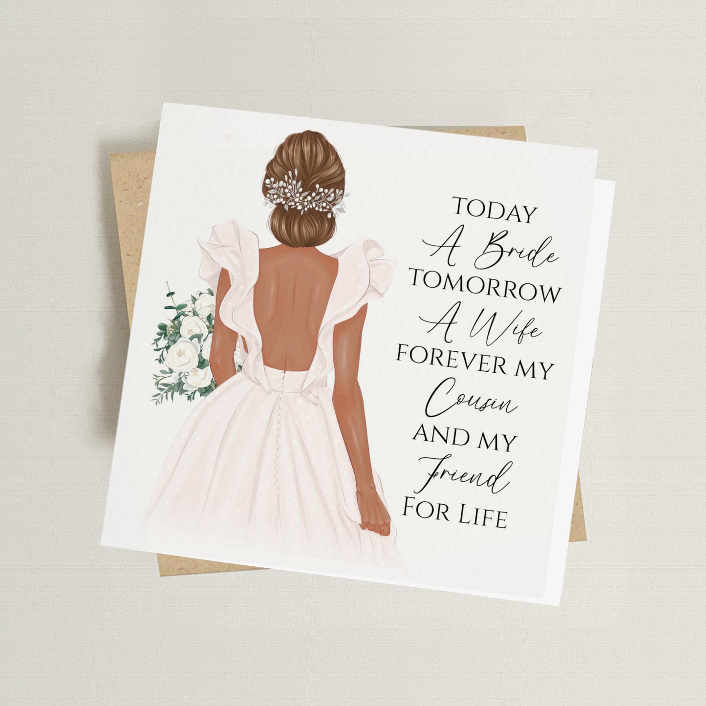 Today a Bride & My Cousin for Life Card