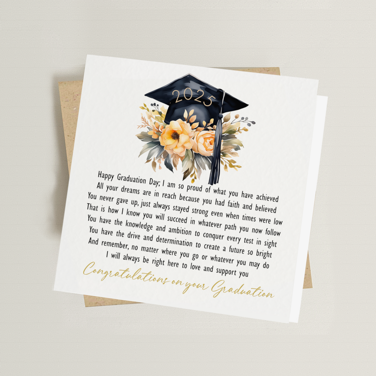 Graduation Poem Card