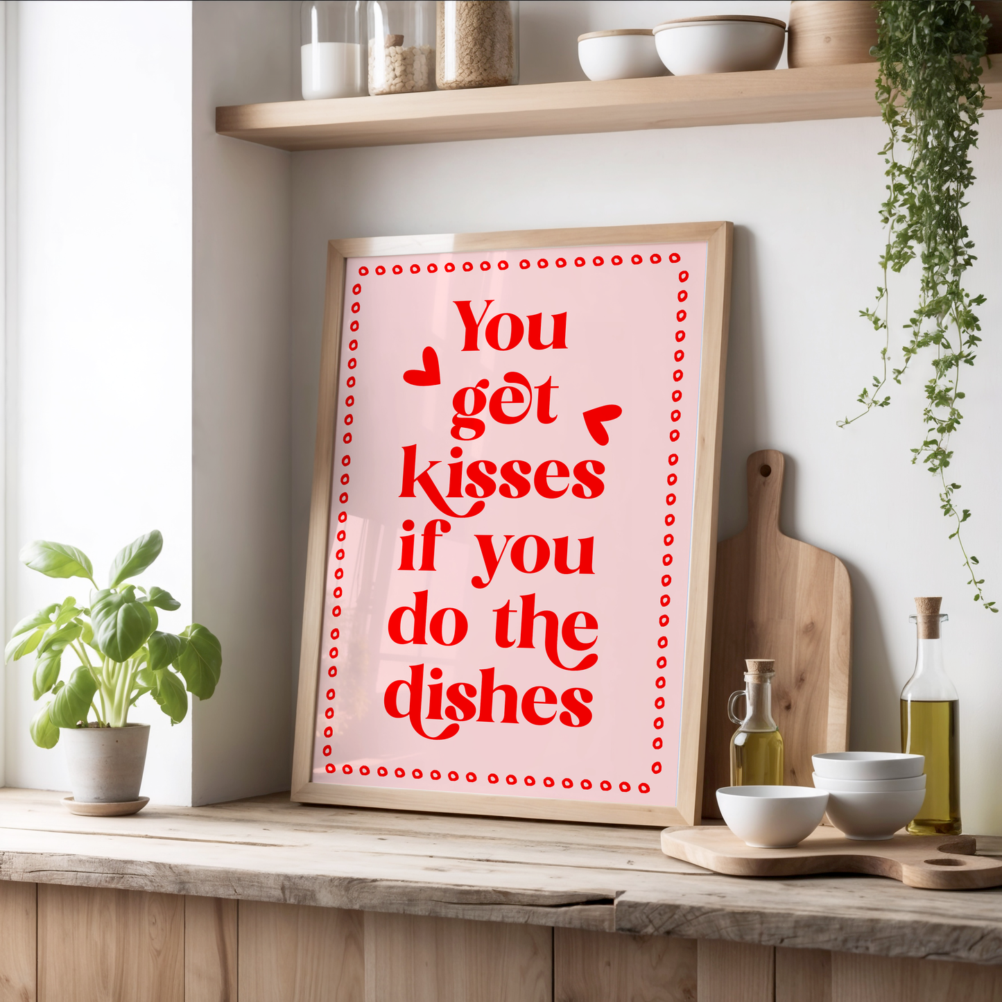 Kisses if you do the Dishes Print