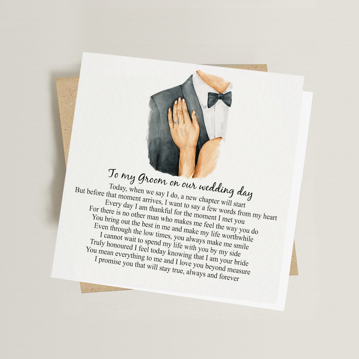 To My Groom on Our Wedding Day Card