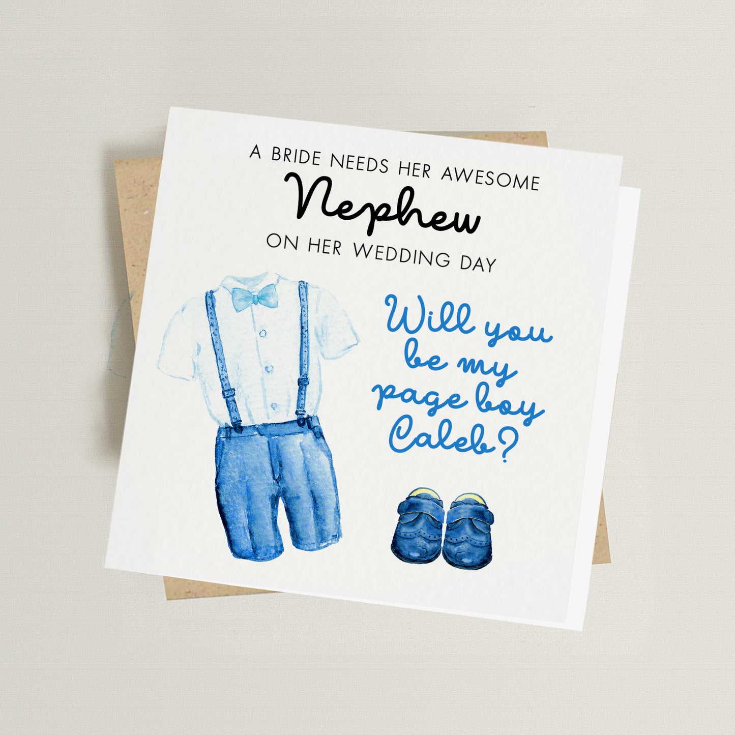 Nephew, will you be my Page Boy Card