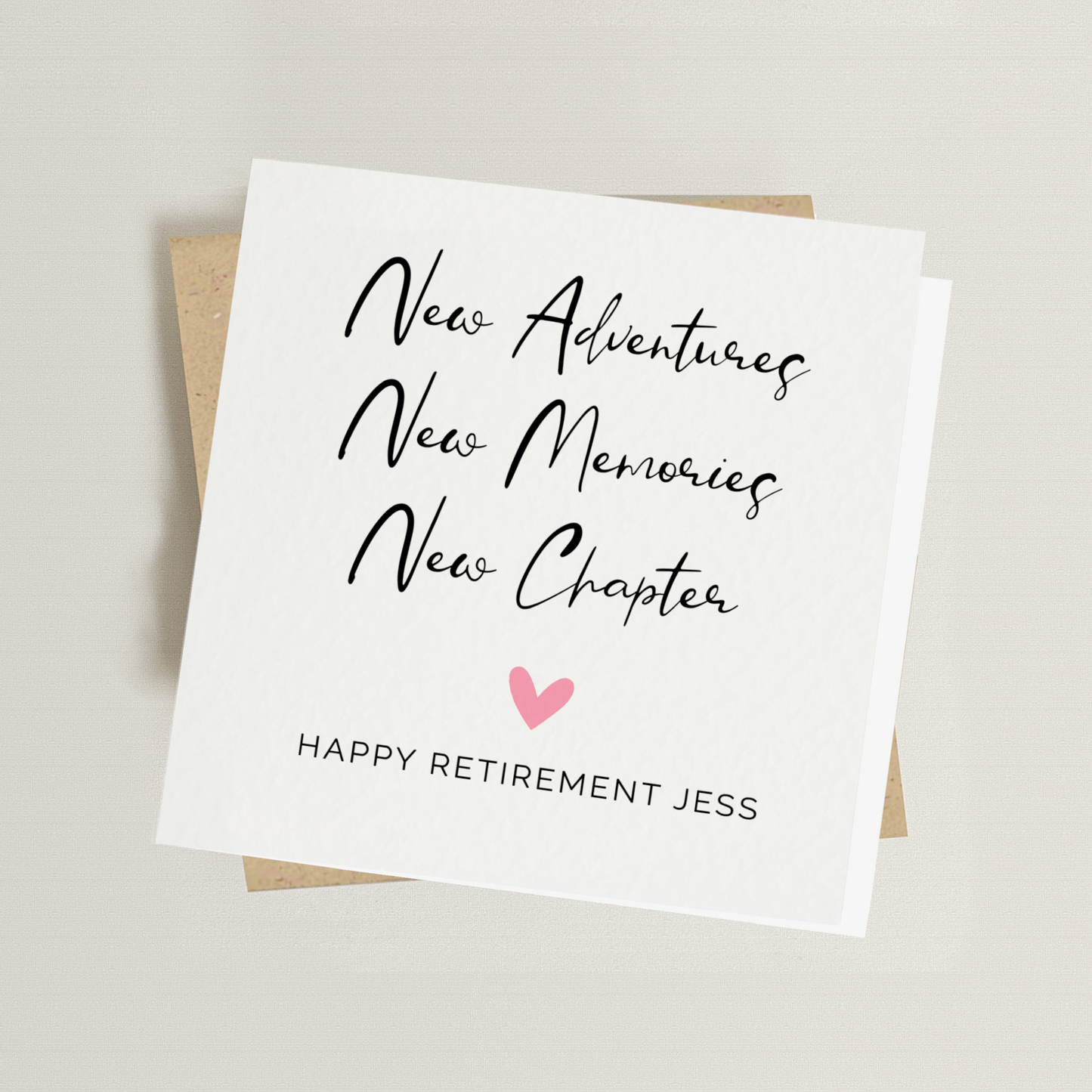 Personalised New Adventure, New Memories, New Chapter Retirement card