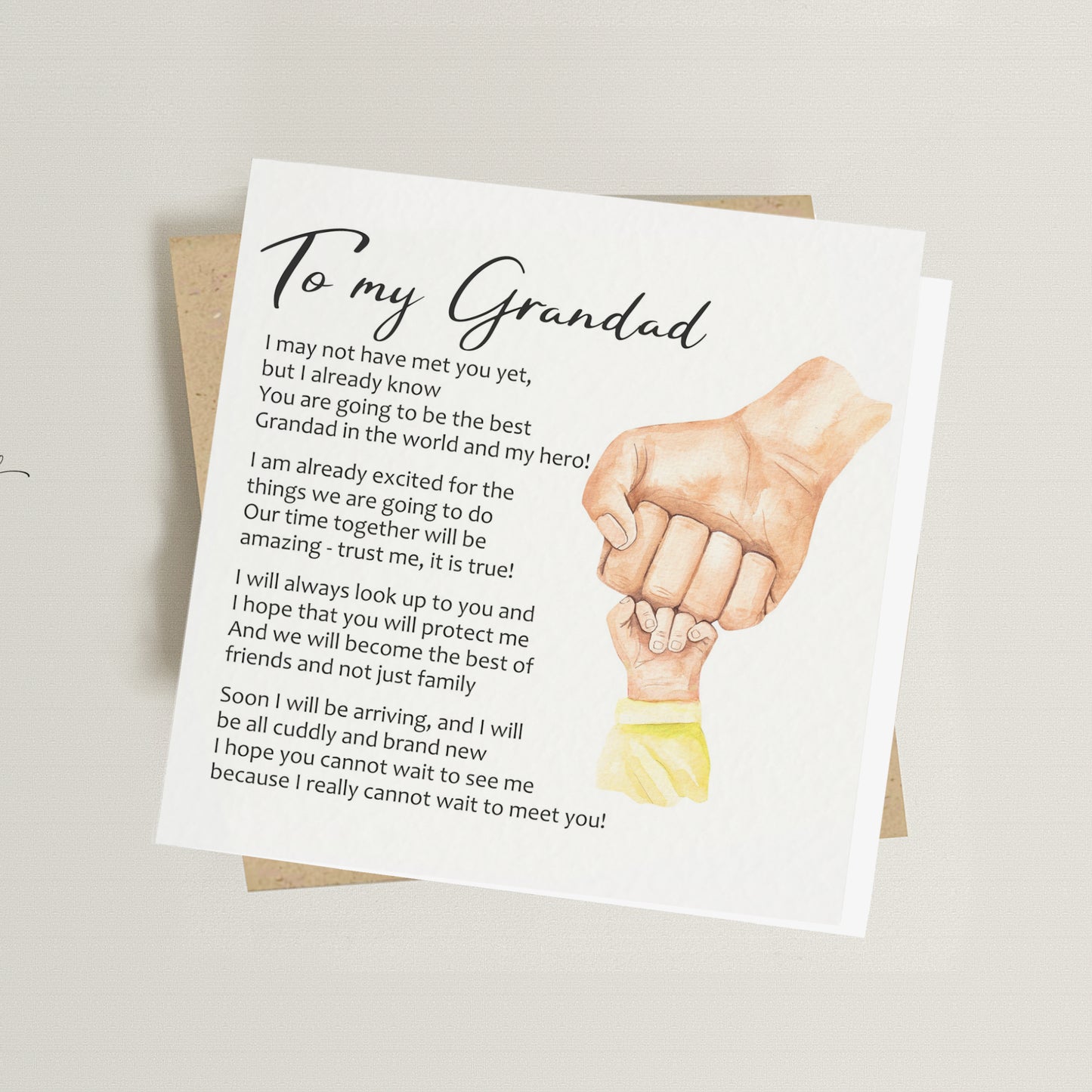 Grandad to Be Greeting Card