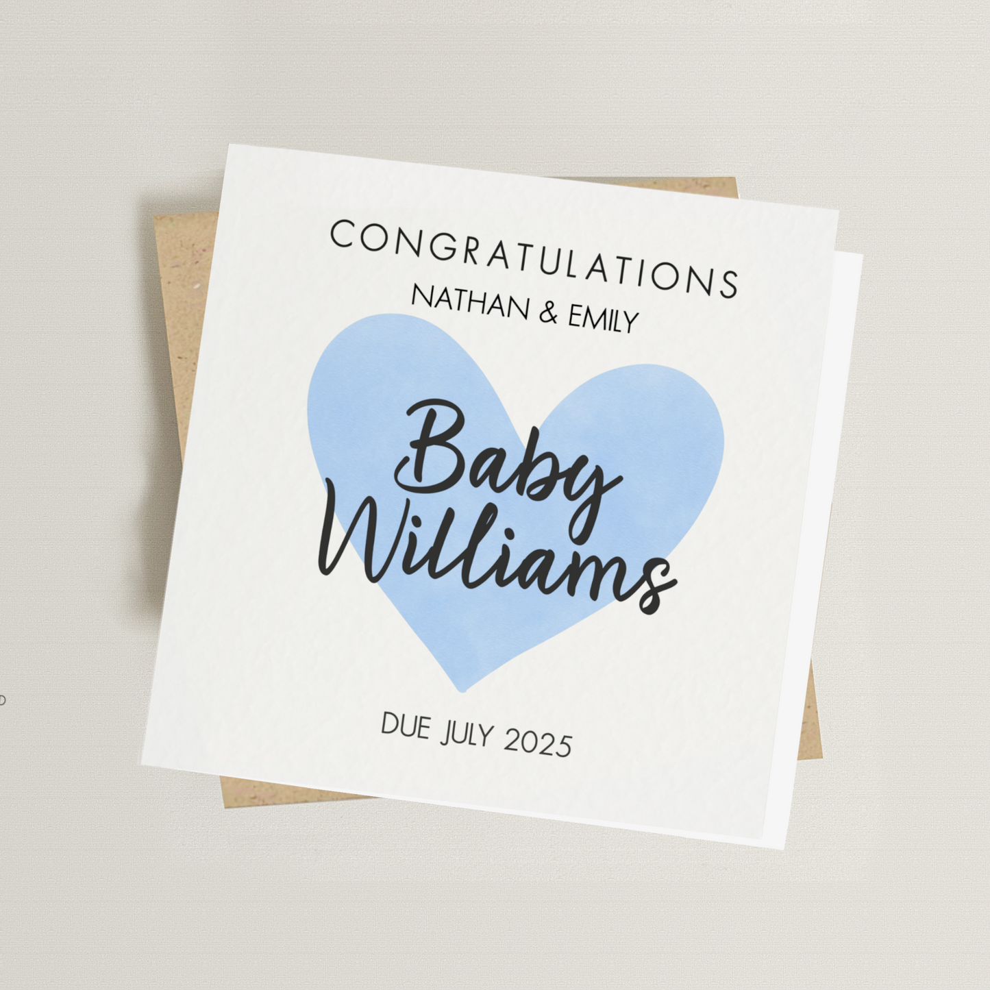 Personalised New Baby Greeting Card