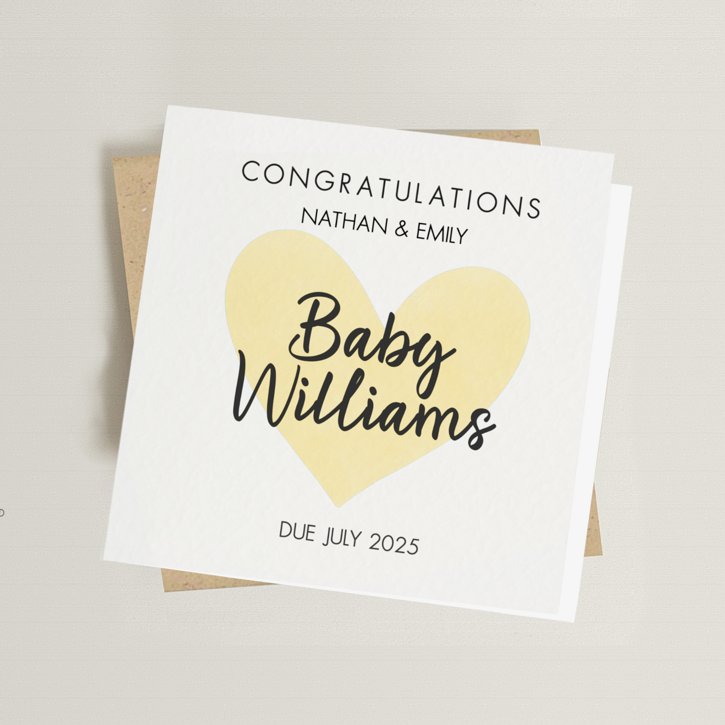 Personalised New Baby Greeting Card
