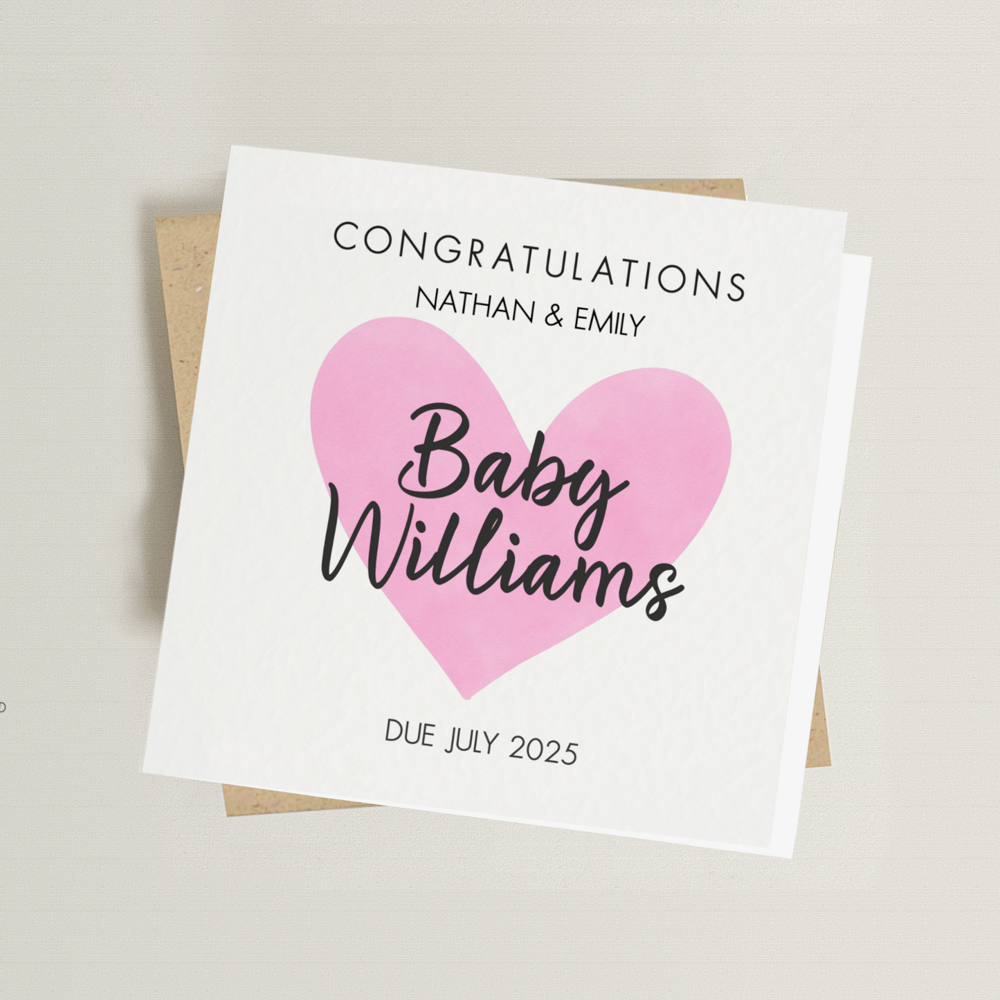 Personalised New Baby Greeting Card