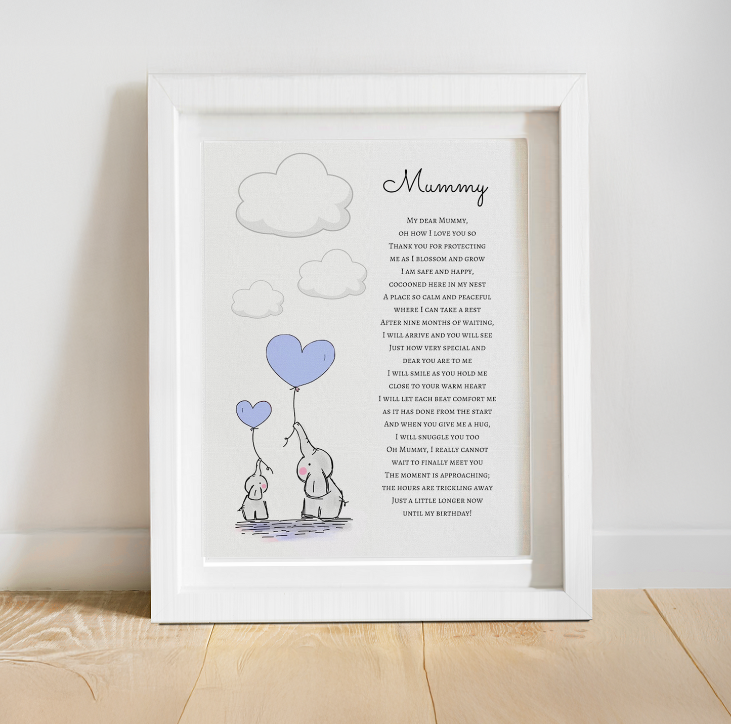 Dear Mummy to Be Poem Print