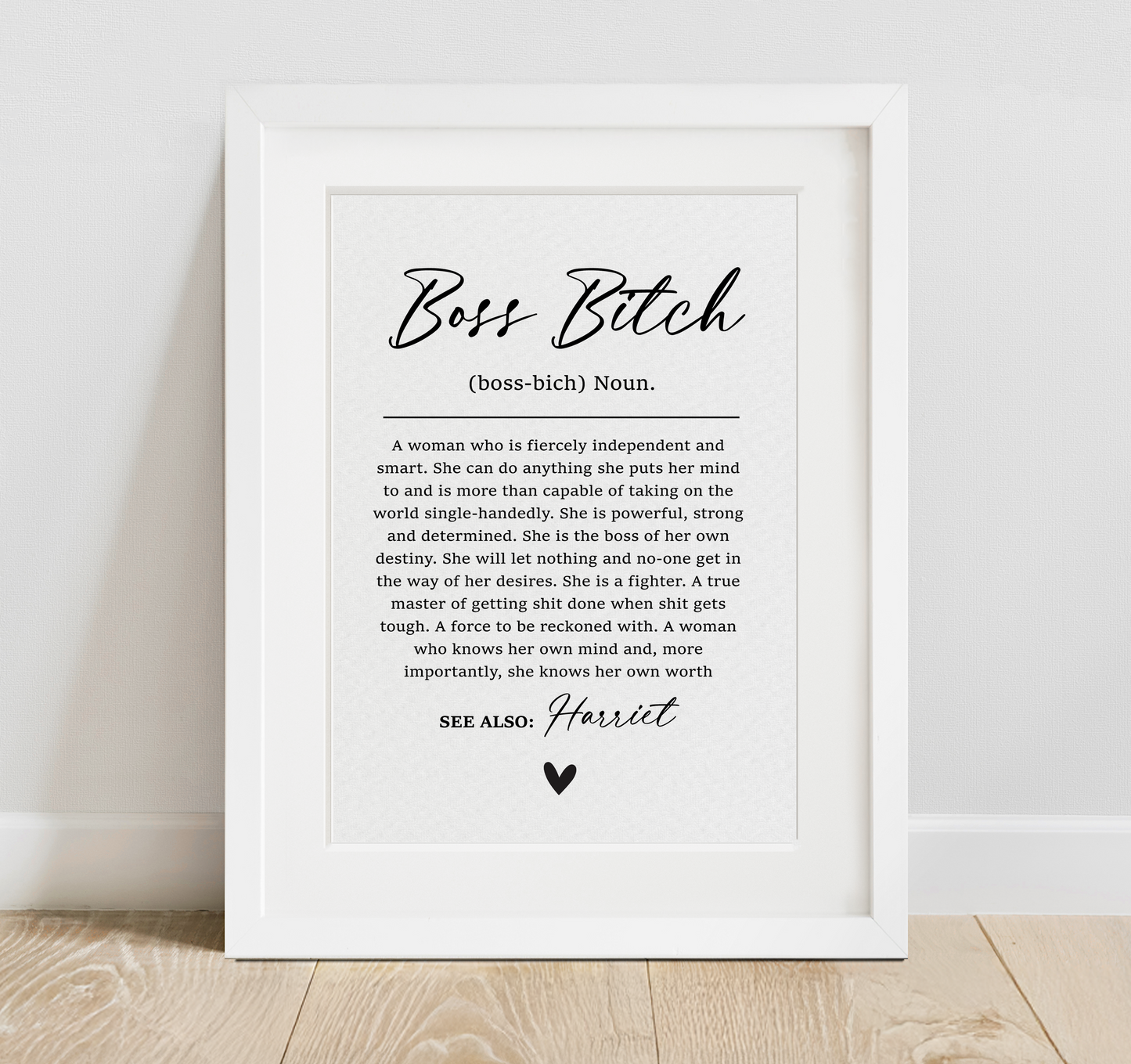 Boss Bitch Definition Print
