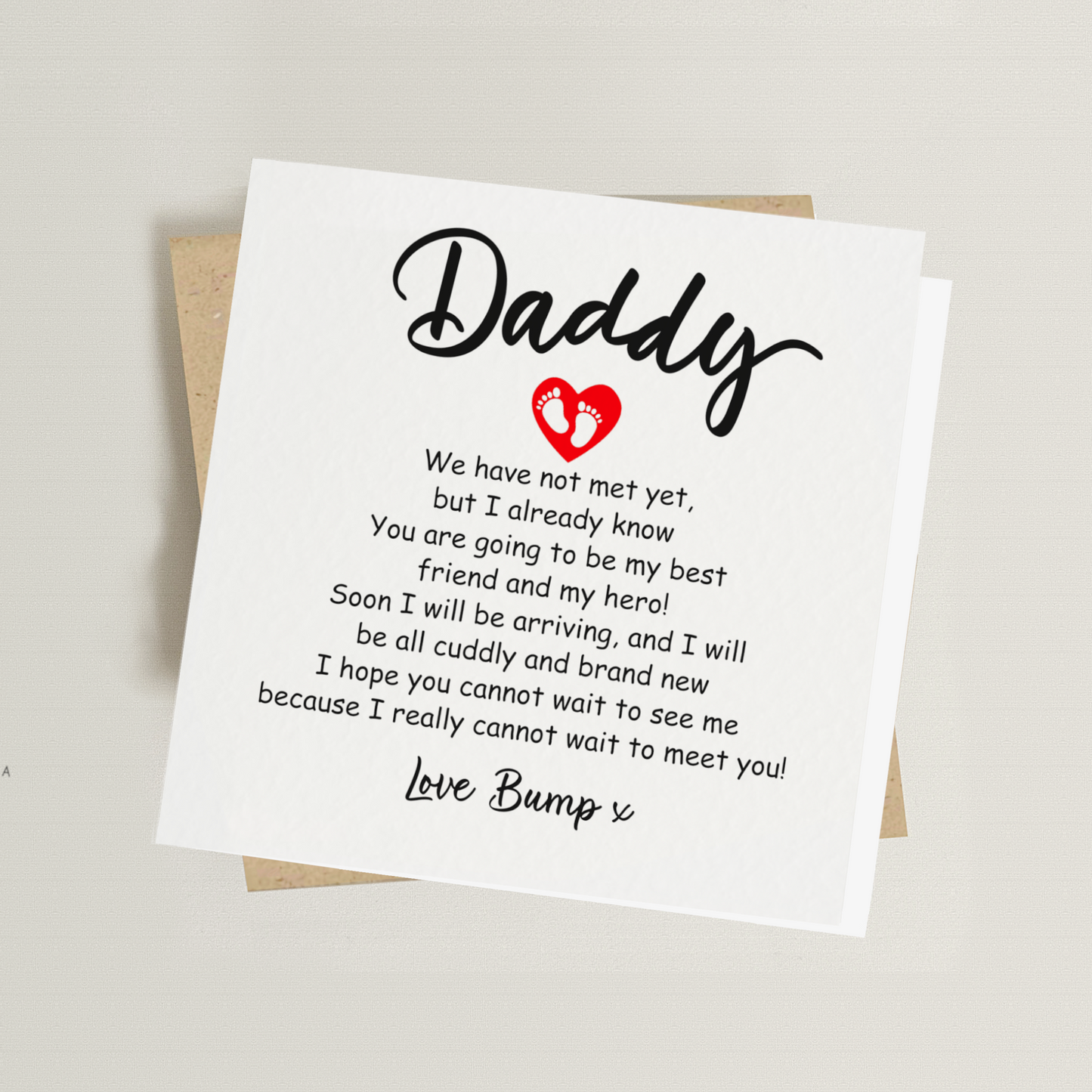 Daddy From Bump Greeting Card