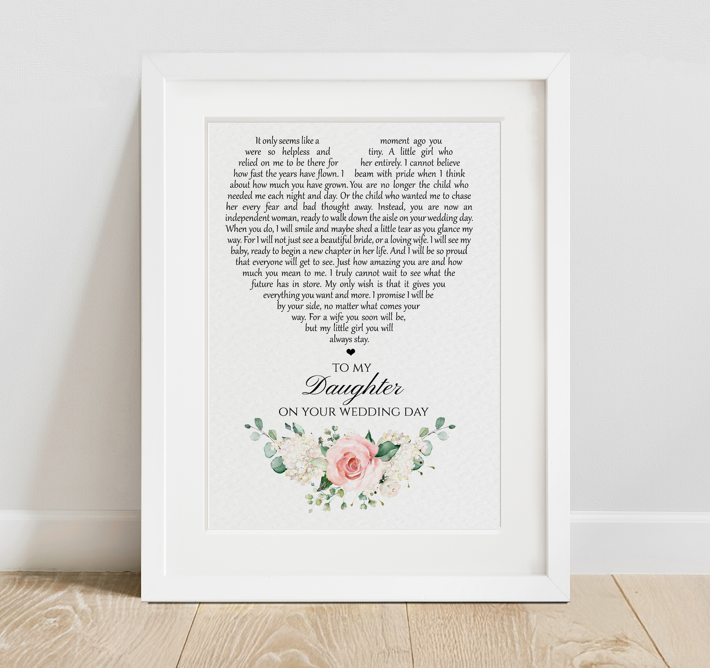 Daughter Wedding Poem Print