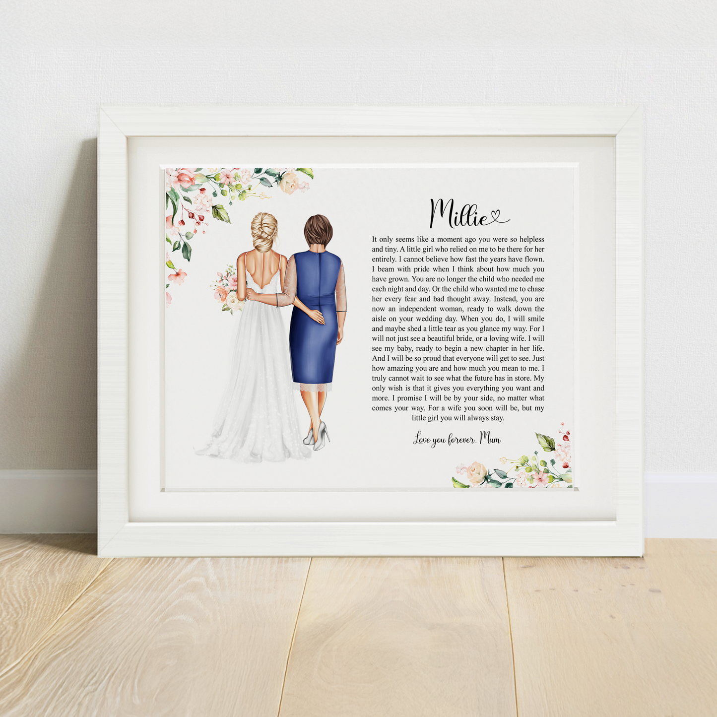 Personalised Daughter Wedding Day Poem Print