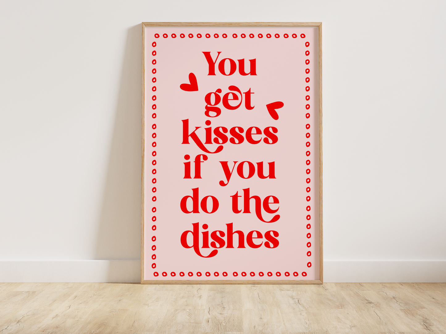 Kisses if you do the Dishes Print