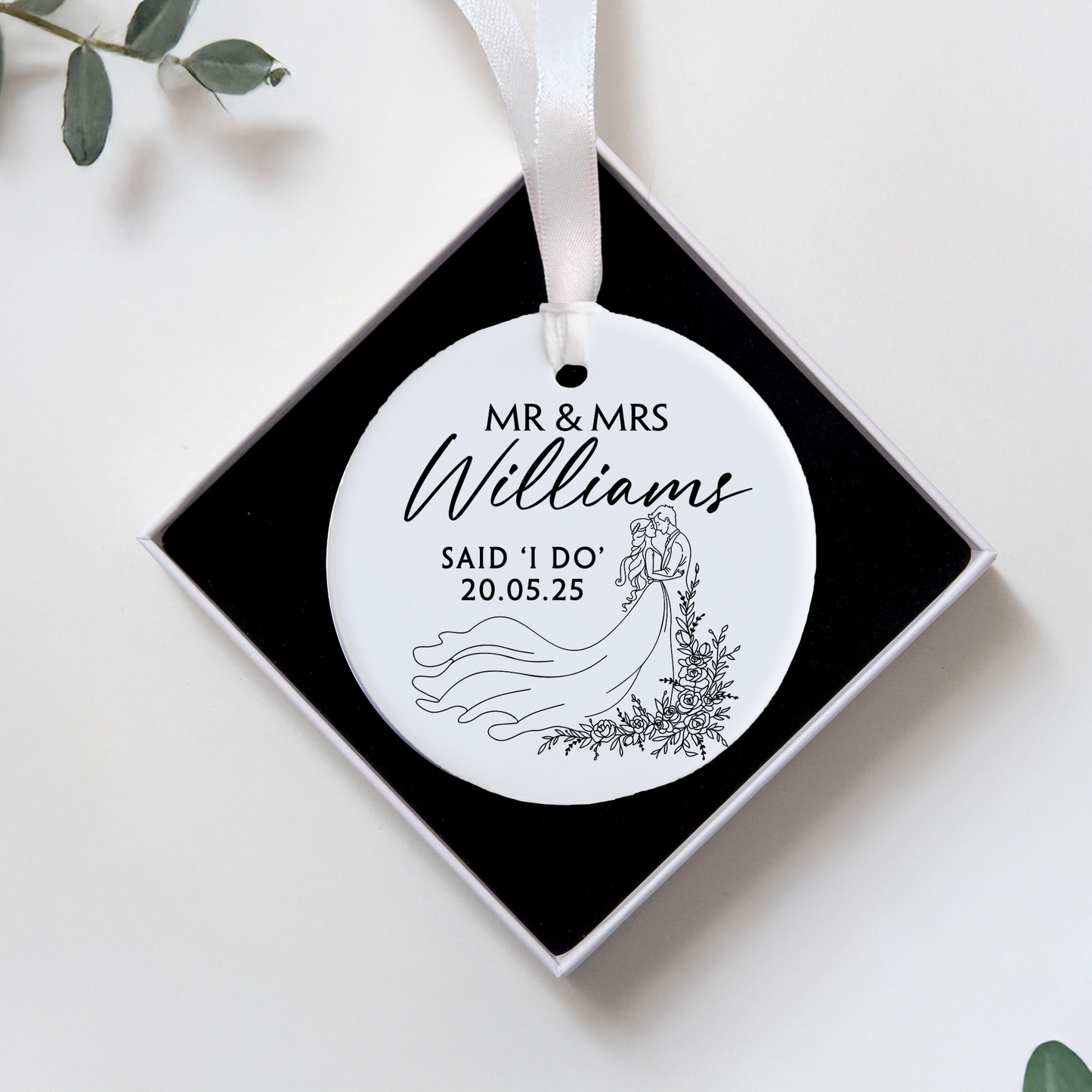 Personalised 'I do' Wedding Ornament