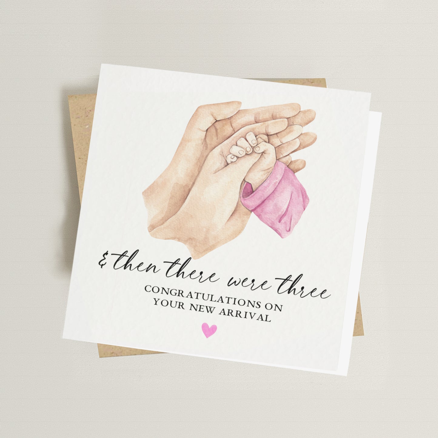 And There Were Three New Baby Card