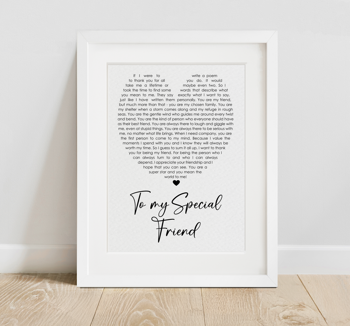 Special Friend Poem Print