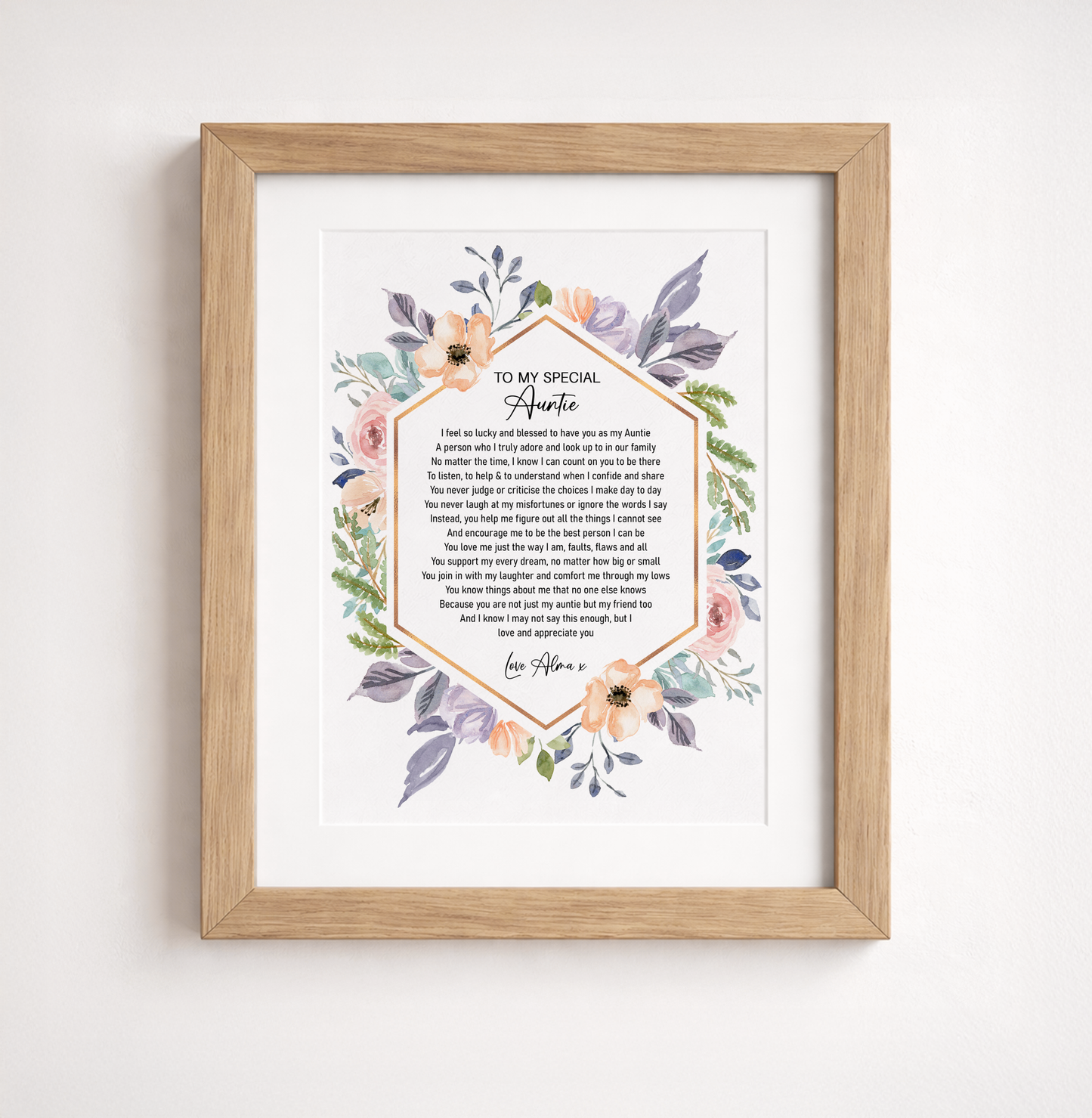 Auntie Poem Print