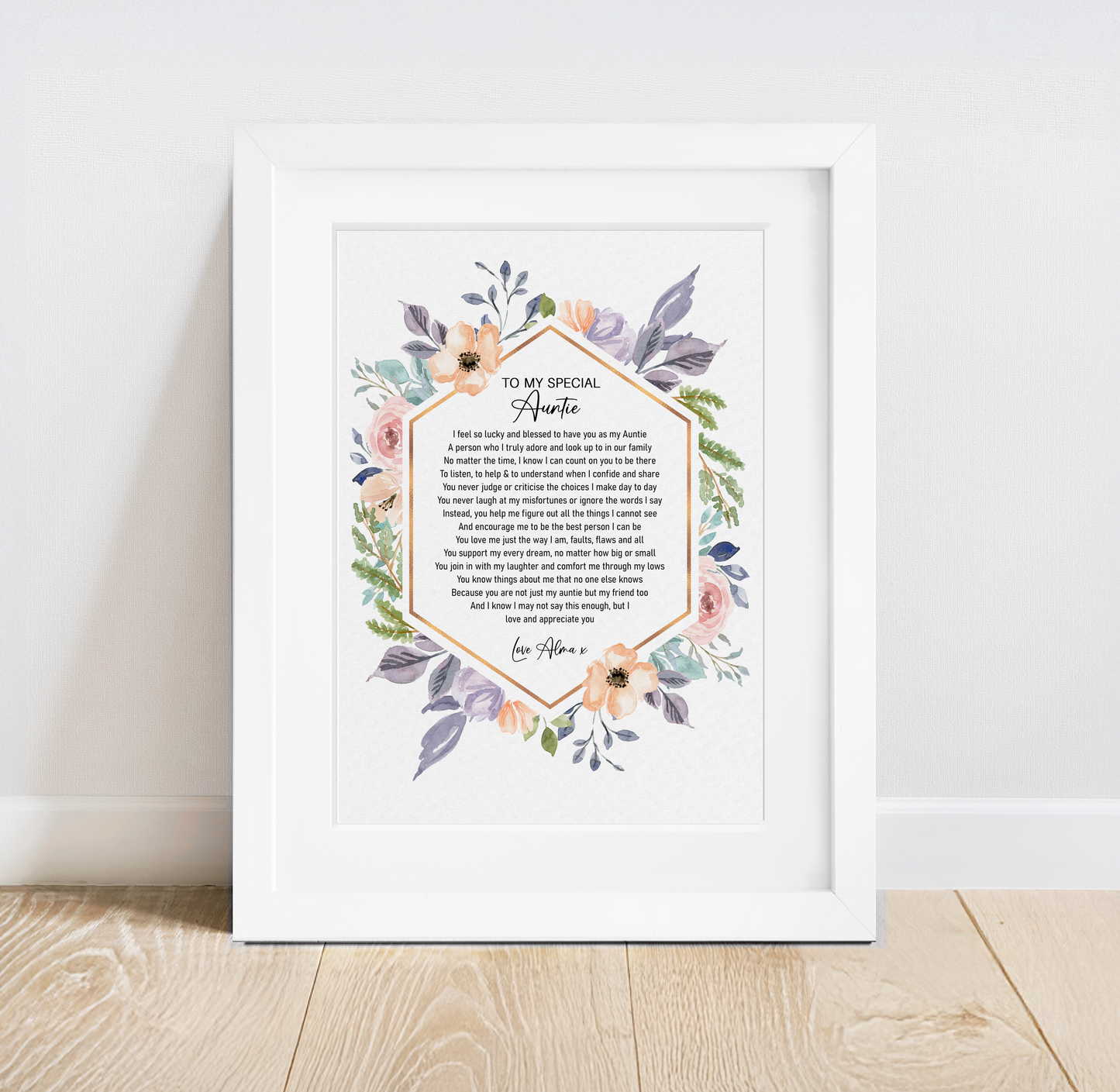 Auntie Poem Print