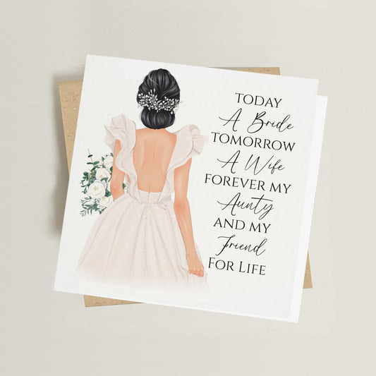 Today a Bride & My Aunty for Life Card