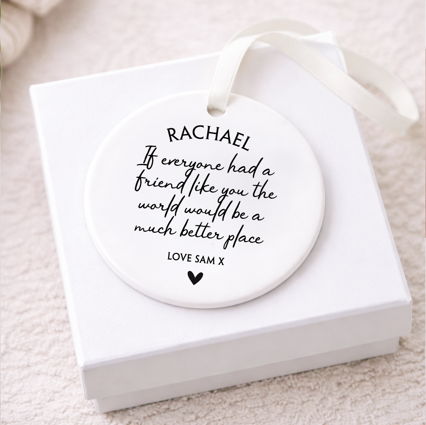Personalised Friend Quote Ornament