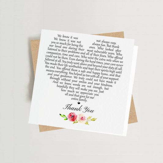 Care Home Appreciation Card