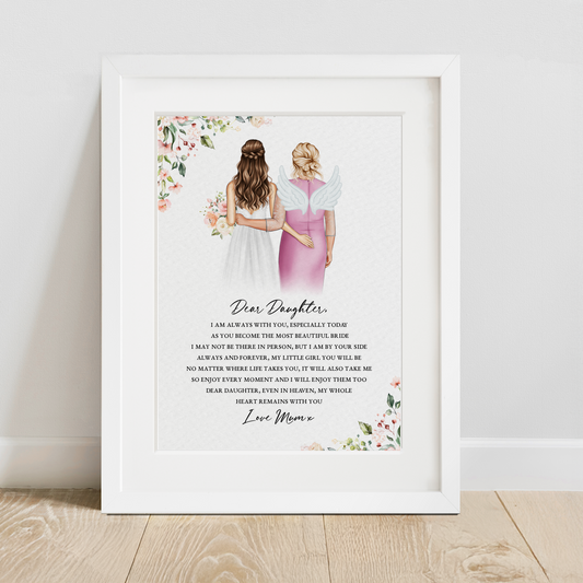 Words from Mum in Heaven on Wedding Day