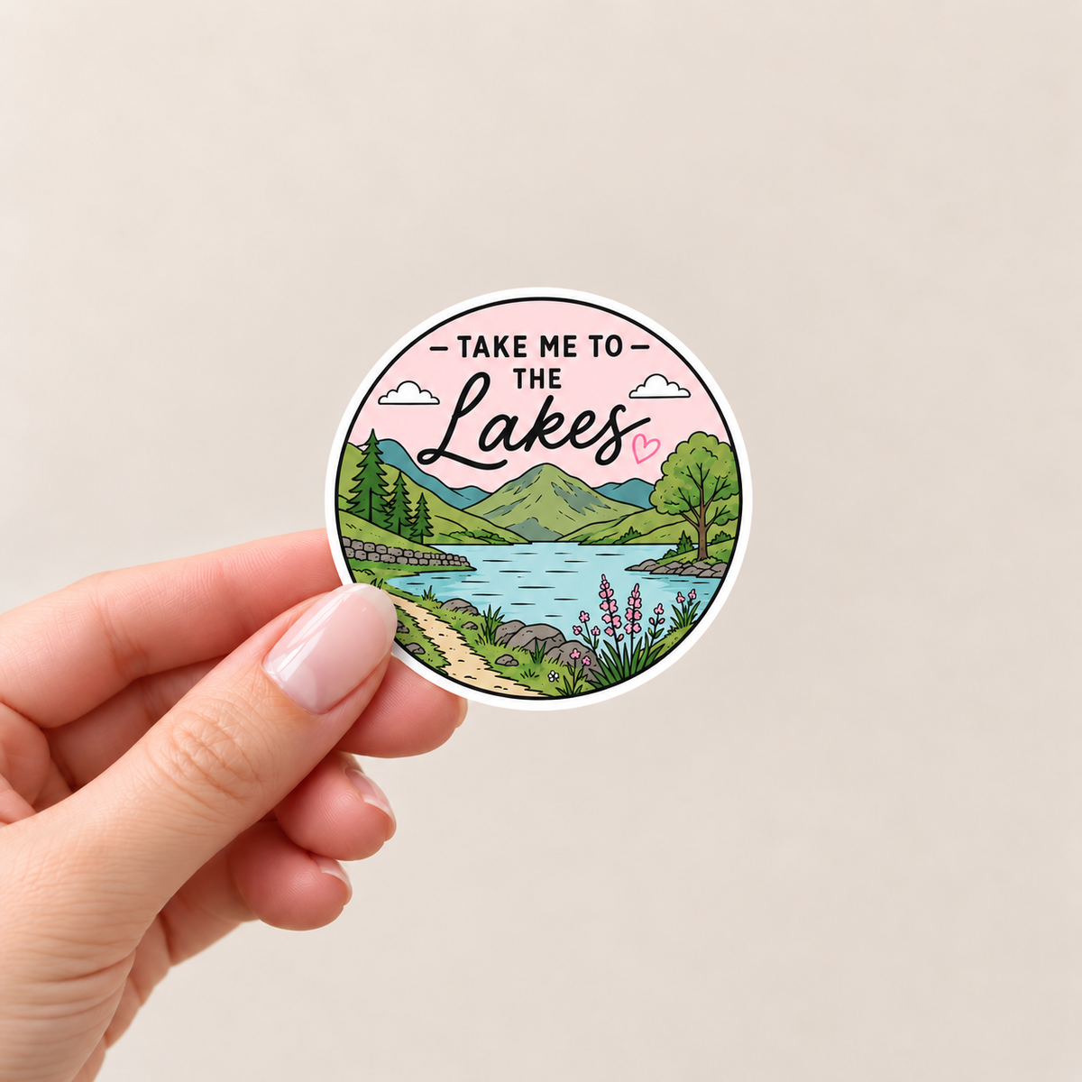 Take me to the Lakes Sticker