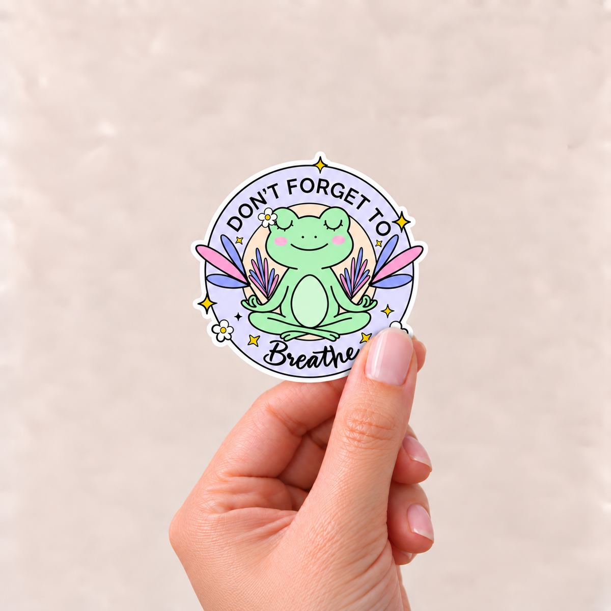 Don't Forget to Breathe Sticker