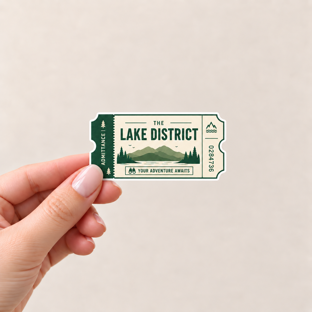 Lake District Ticket Sticker