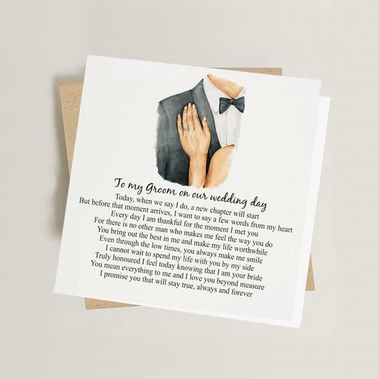 To My Groom on Our Wedding Day Card