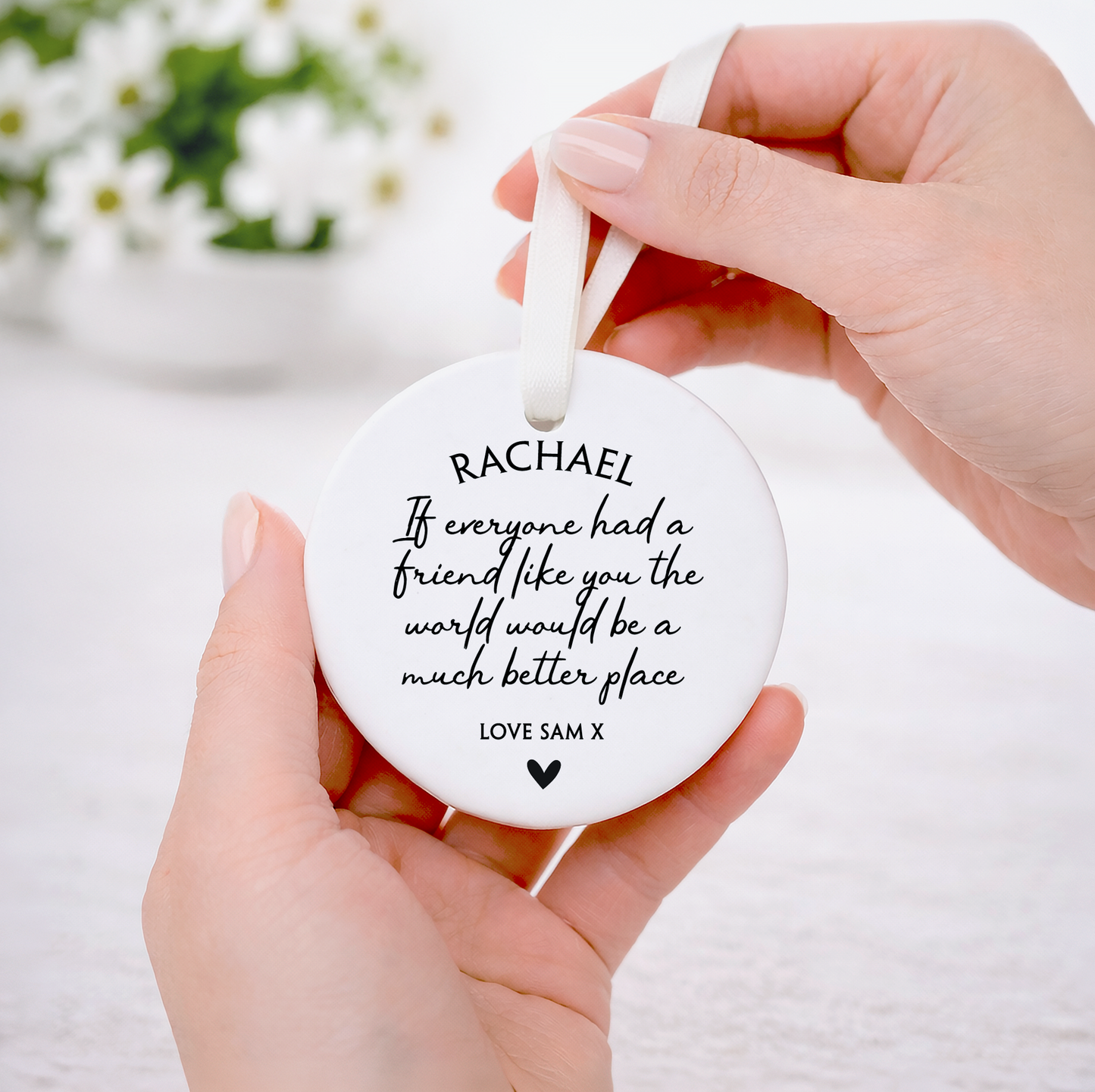 Personalised Friend Quote Ornament