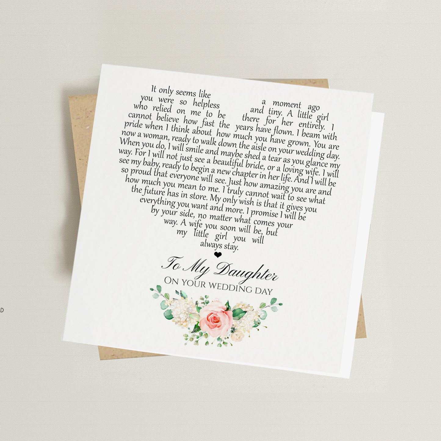 Daughter Wedding Poem Card