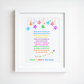 Bright Thank You Teacher Poem Print