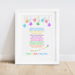 Bright Thank You Teacher Poem Print