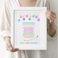 Bright Thank You Teacher Poem Print
