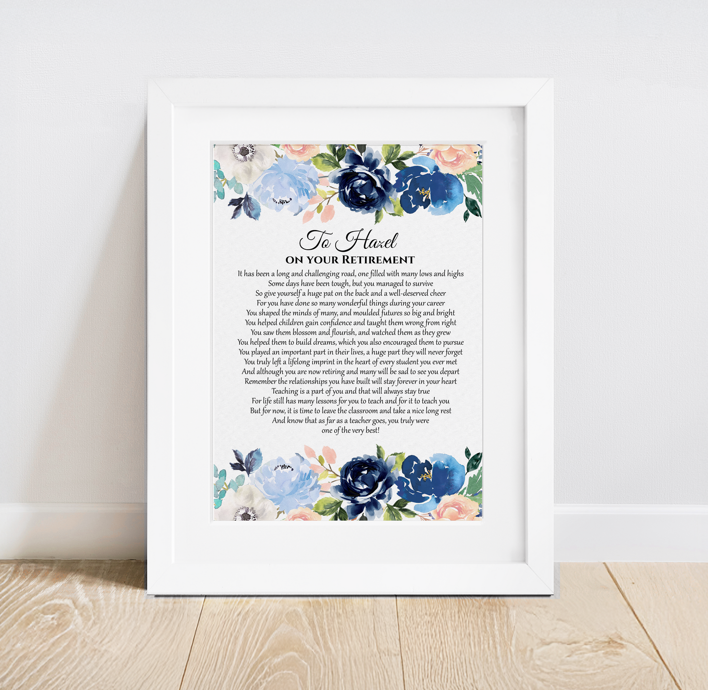 Teacher Retirement Poem Print