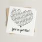 You've Got This Card