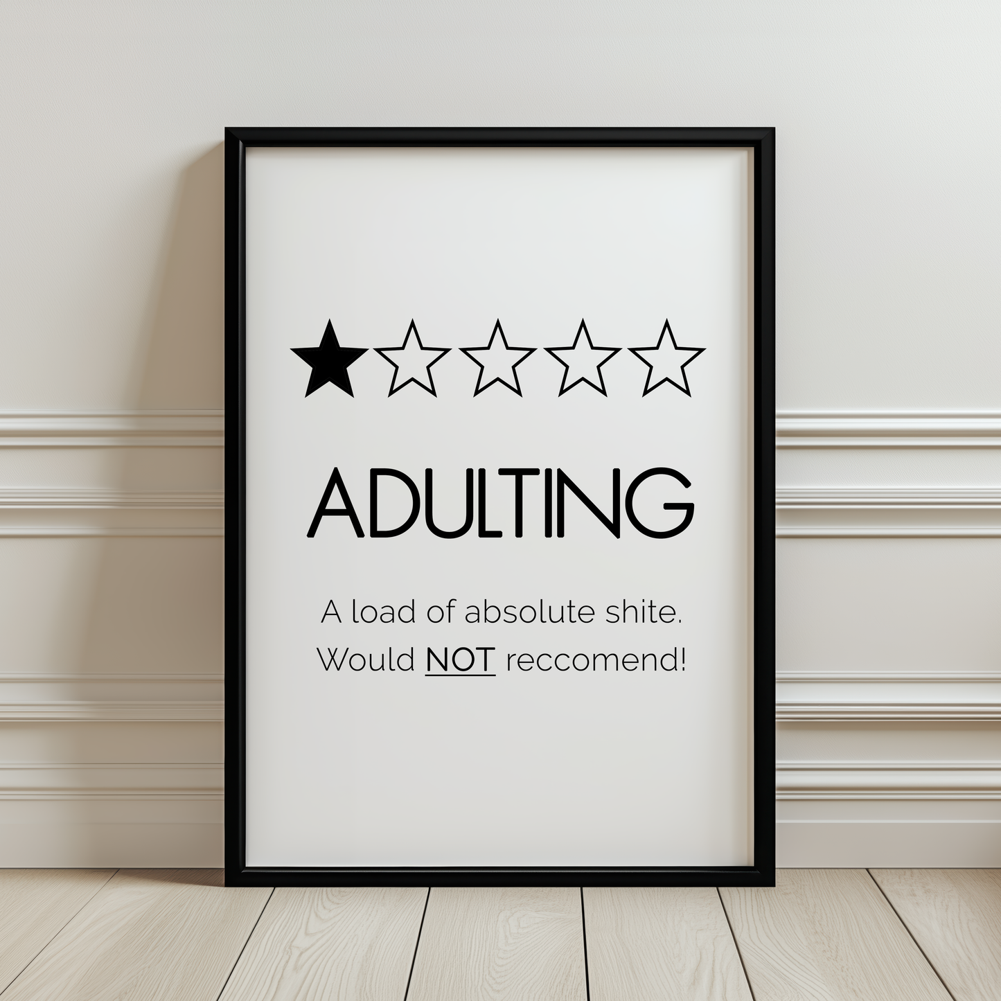 Adulting Review Print
