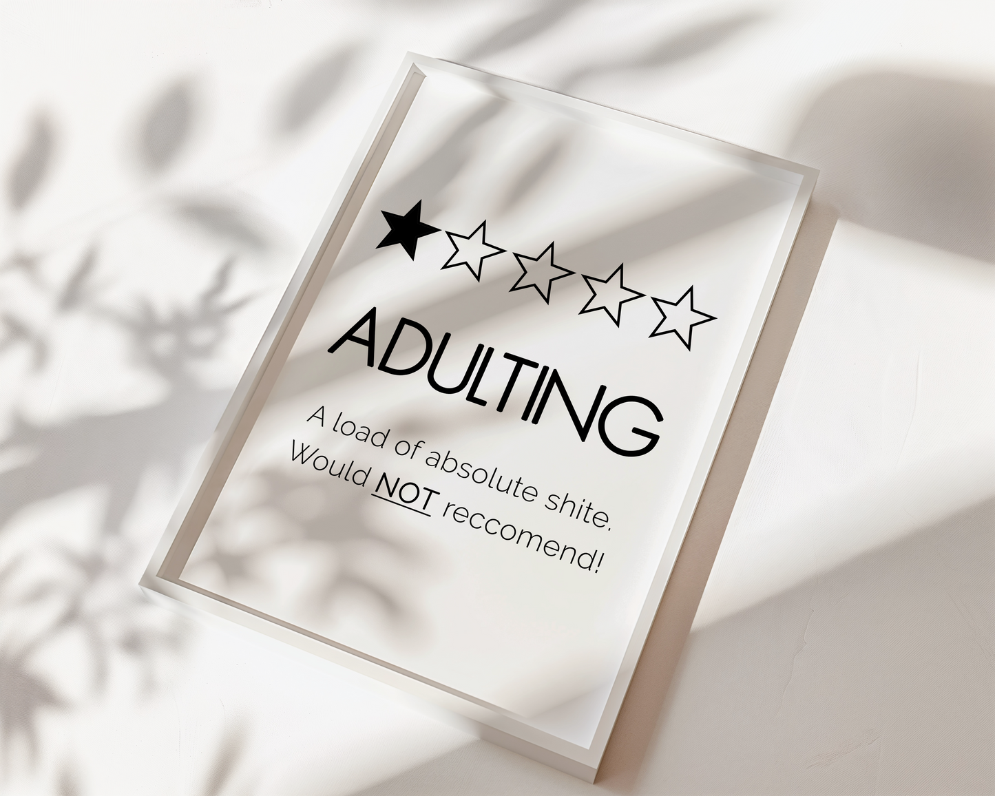 Adulting Review Print