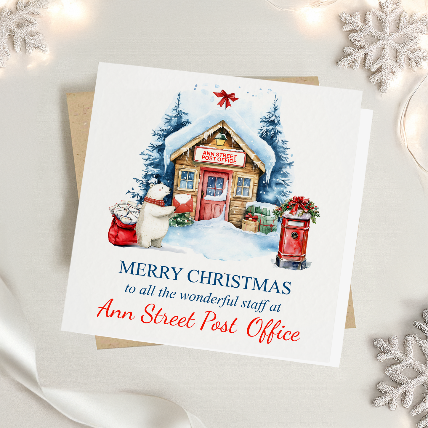 Personalised Post Office Christmas Card