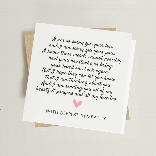 Deepest Sympathy Poem Card