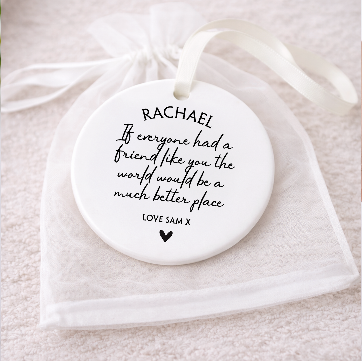Personalised Friend Quote Ornament