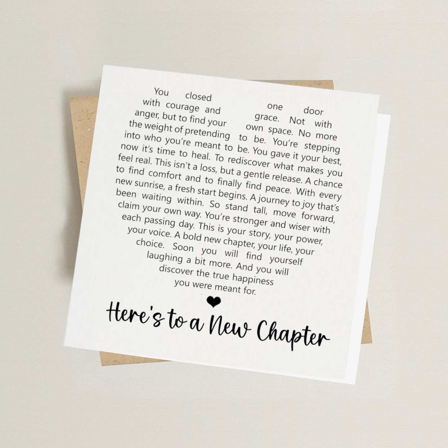 Break Up / Divorce Support Verse Card