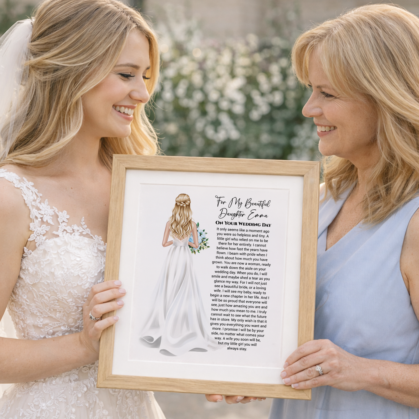 Daughter on your Wedding Day Poem Print