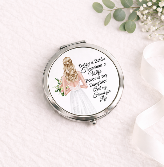 Today a Bride Daughter Wedding Mirror